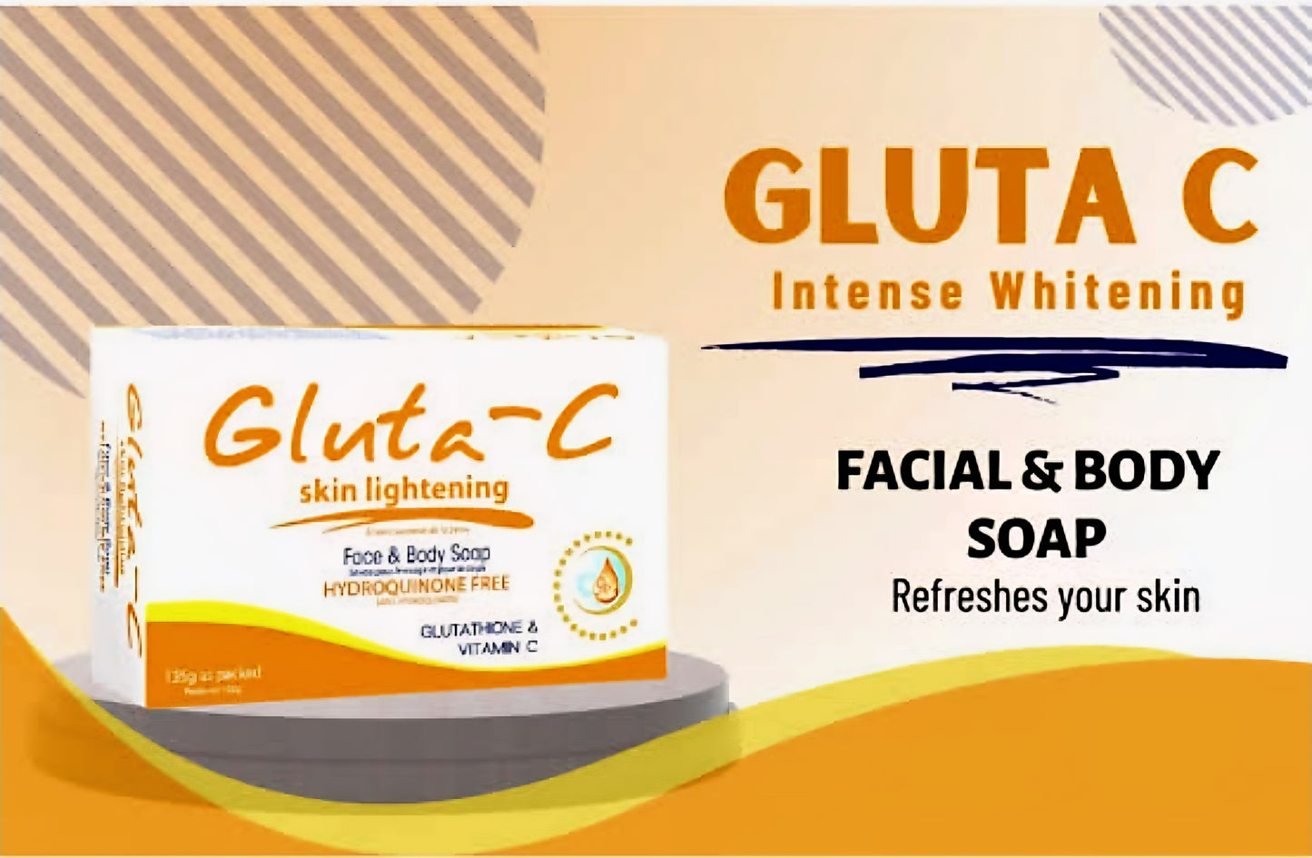 GLUTA-C HYDROQUINONE-FREE Skin Lightening FACE & BODY SOAP 135g