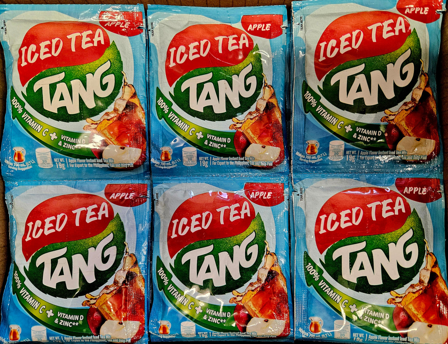 TANG APPLE ICED TEA POWDER JUICE DRINK 19G (SACHET)