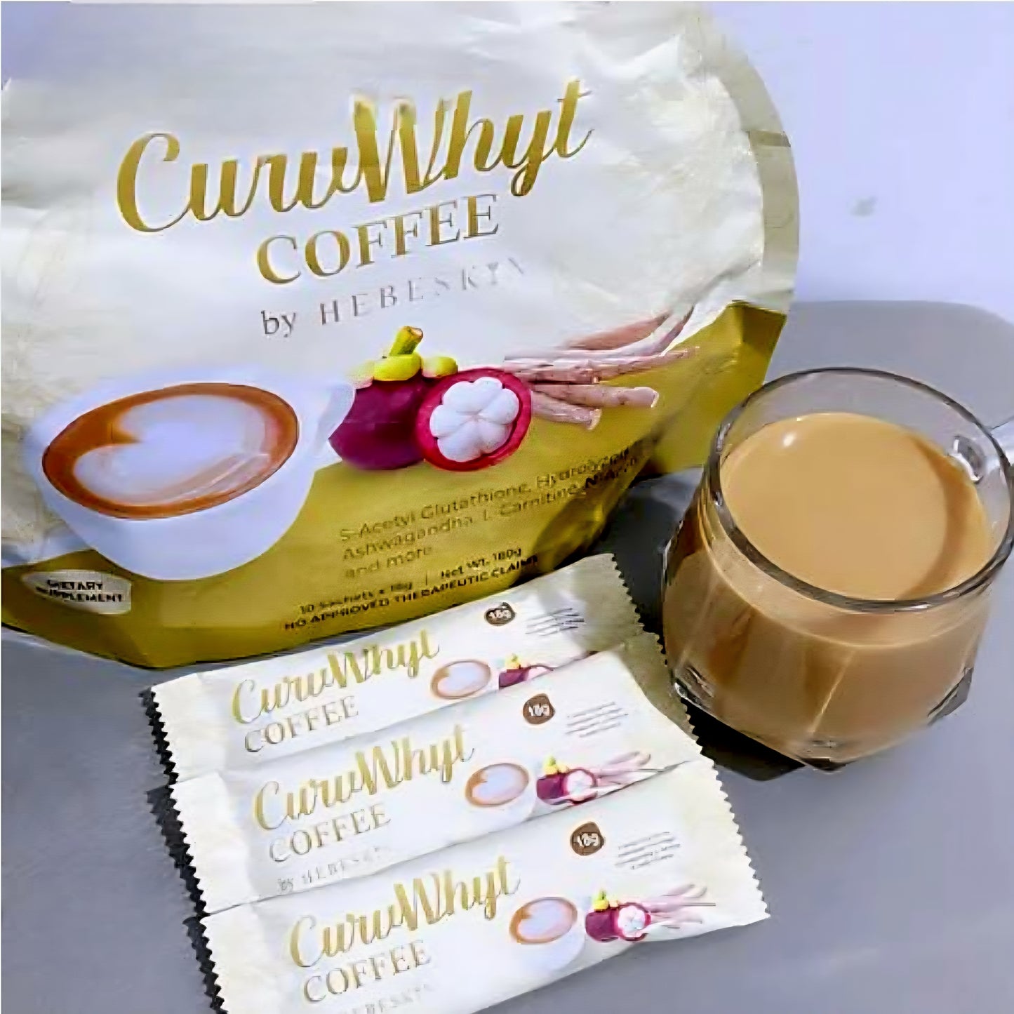 CURVWHYT Slimming Coffee by HEBESKIN 18g x 10 sachets