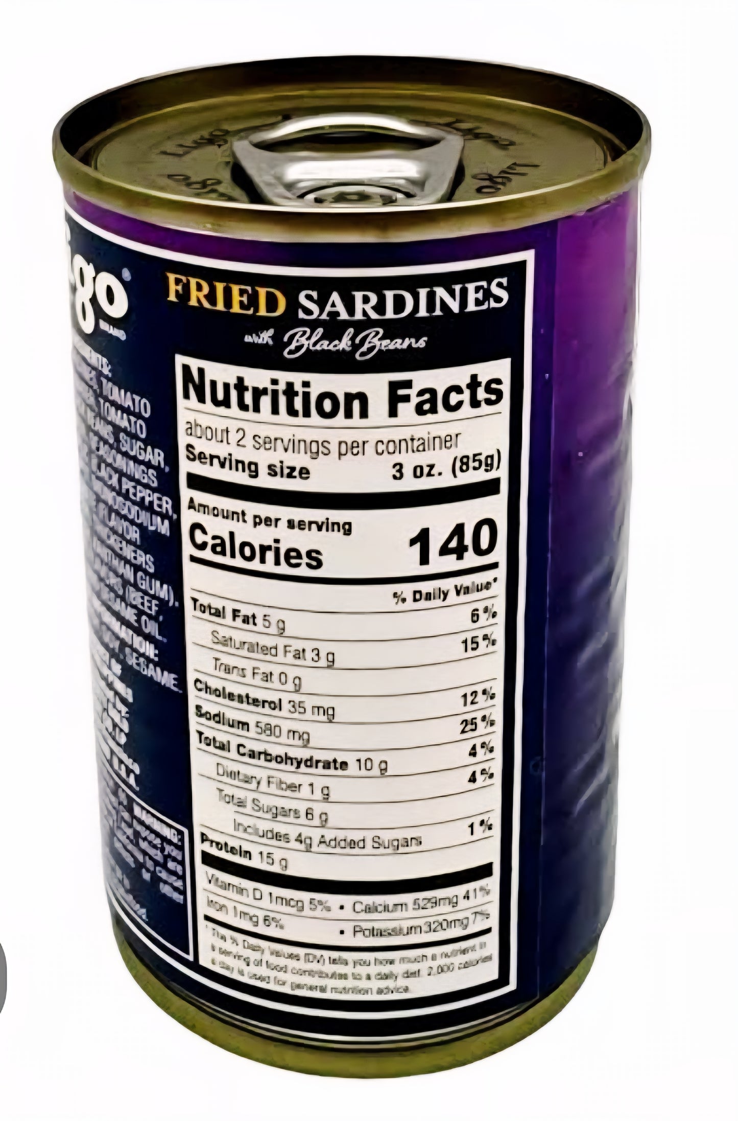 LIGO Fried Sardines with Black Beans 155g
