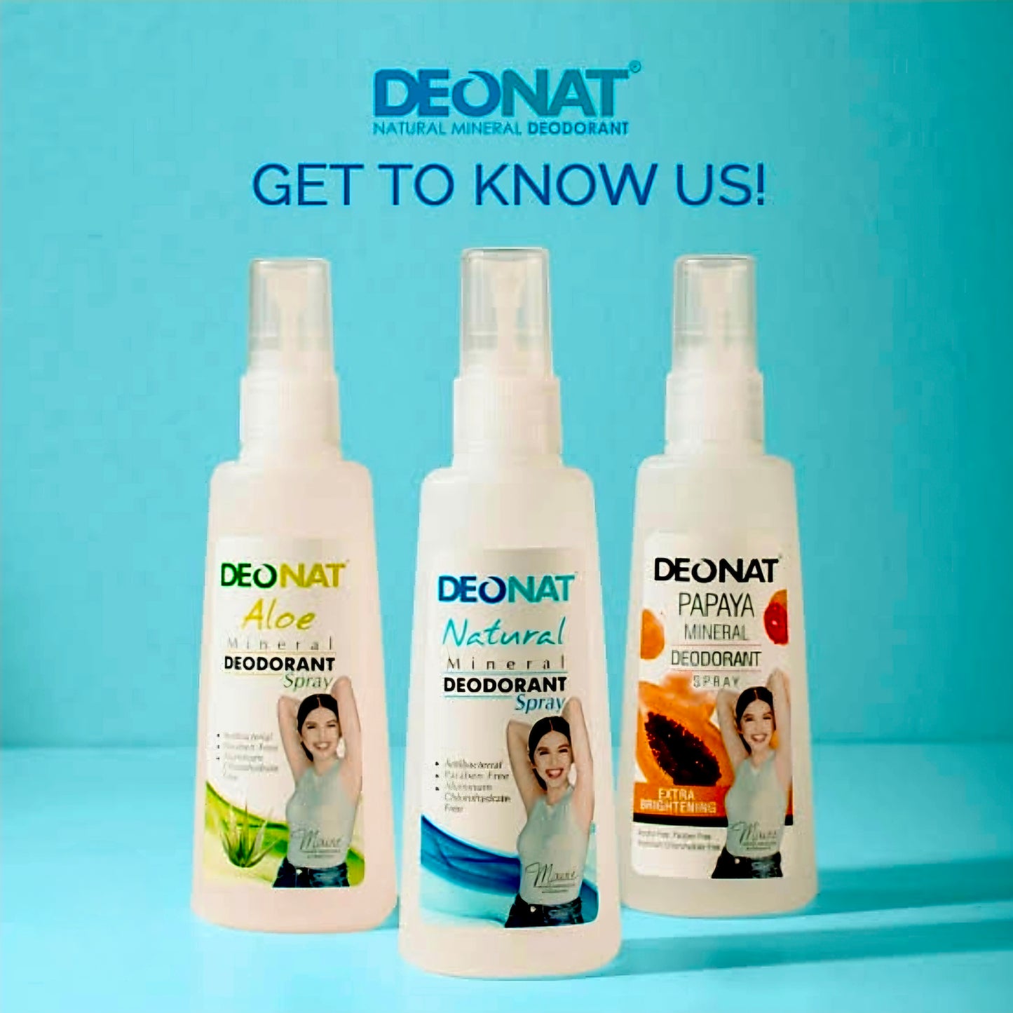 DEONAT NATURAL Mineral Deodorant Spray 100ml (BLUE) Thailand