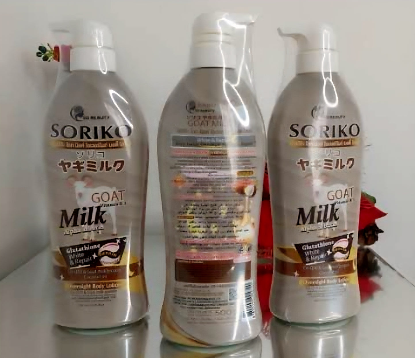 SORIKO Goat Milk Overnight Body Lotion GLUTATHION WHITE & REPAIR 500ml
