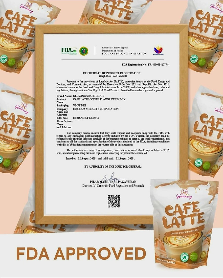 Glowming CAFE LATTE Collagen Glutathione Coffee 20g×10sachets