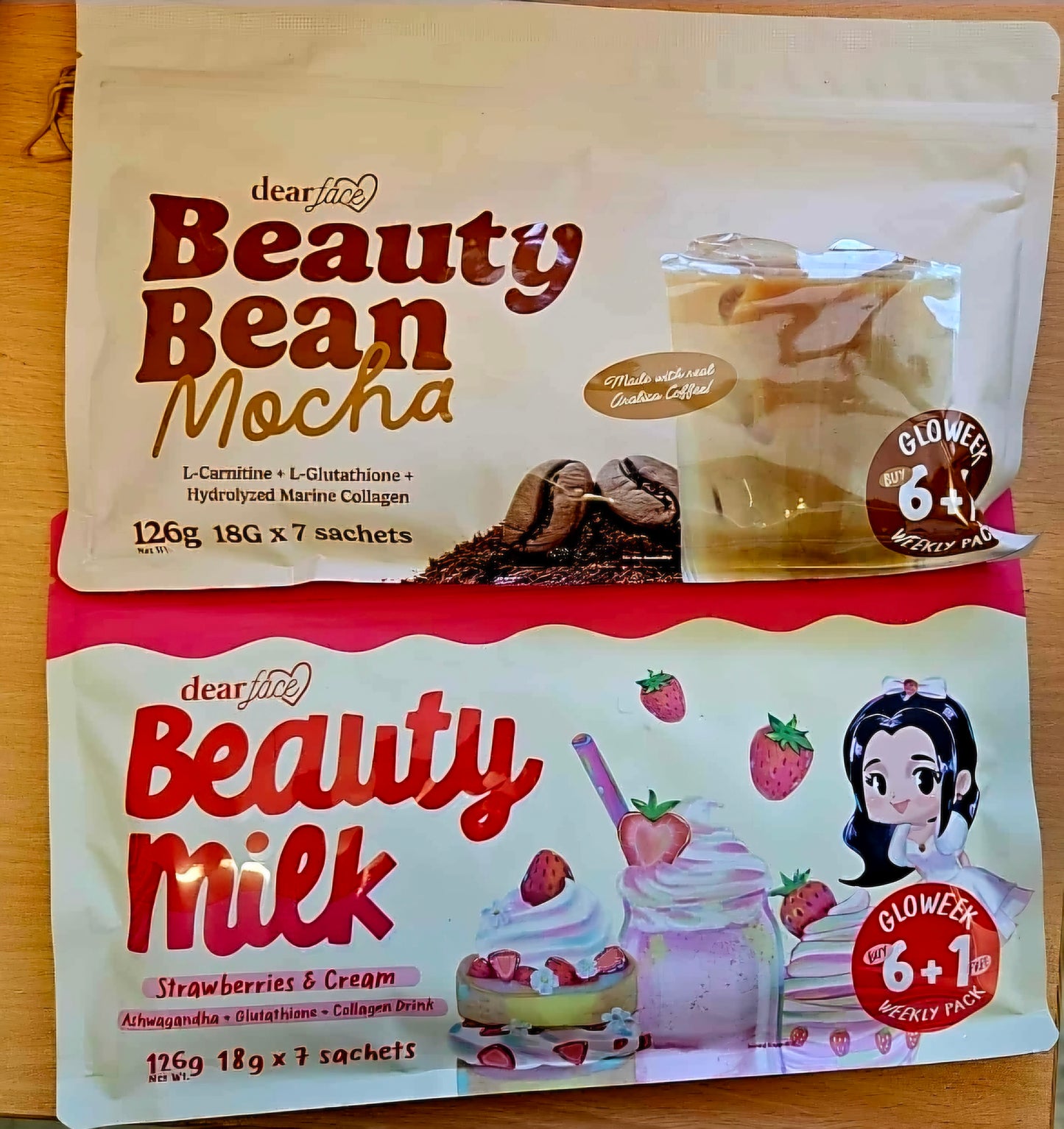 DearFace BEAUTY BEAN MOCHA Gloweek Weekly Pack