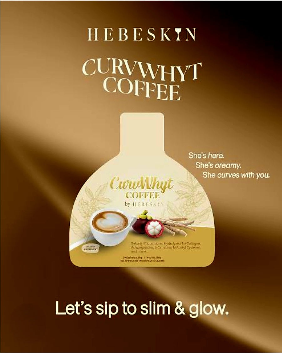 CURVWHYT Slimming Coffee by HEBESKIN 18g x 10 sachets