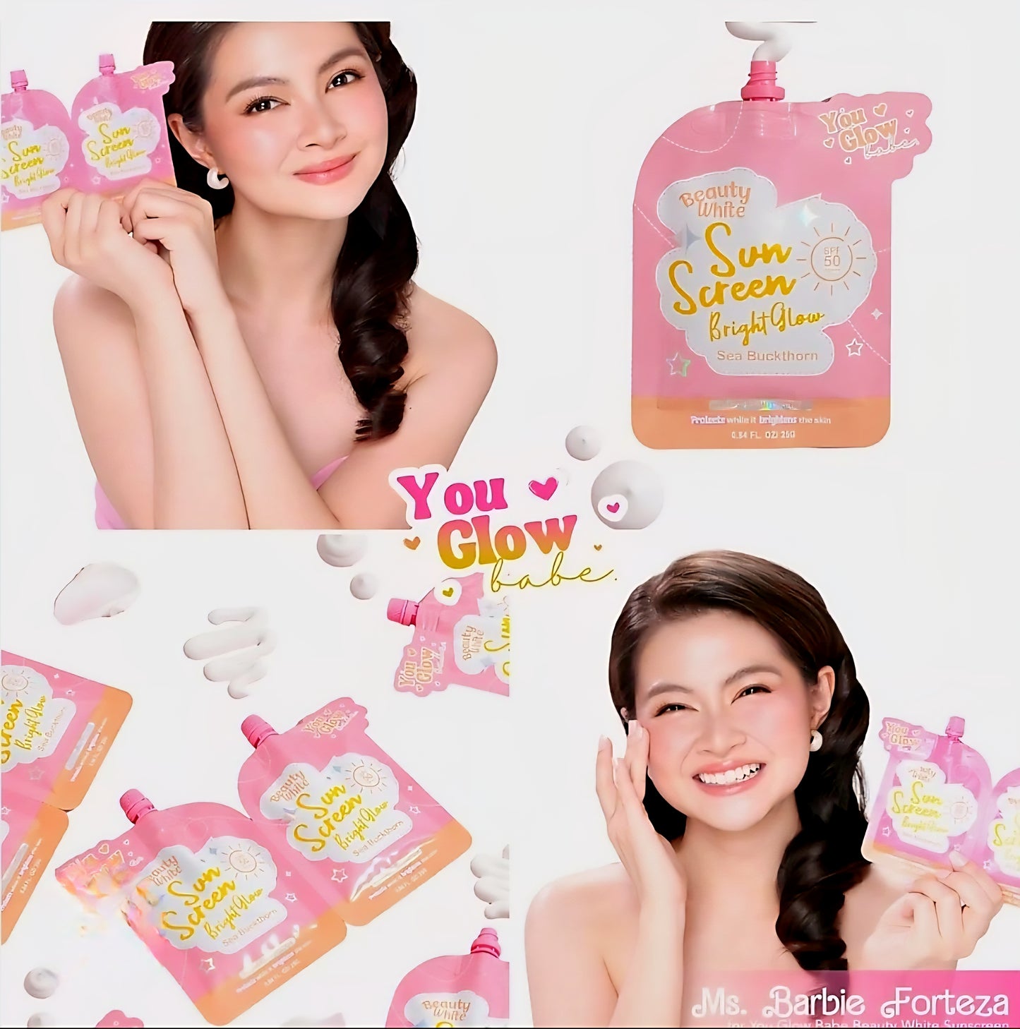You Glow Babe Beauty White Sunscreen Bright Glow SPF50 PA+++ TWINPACK 25g×2