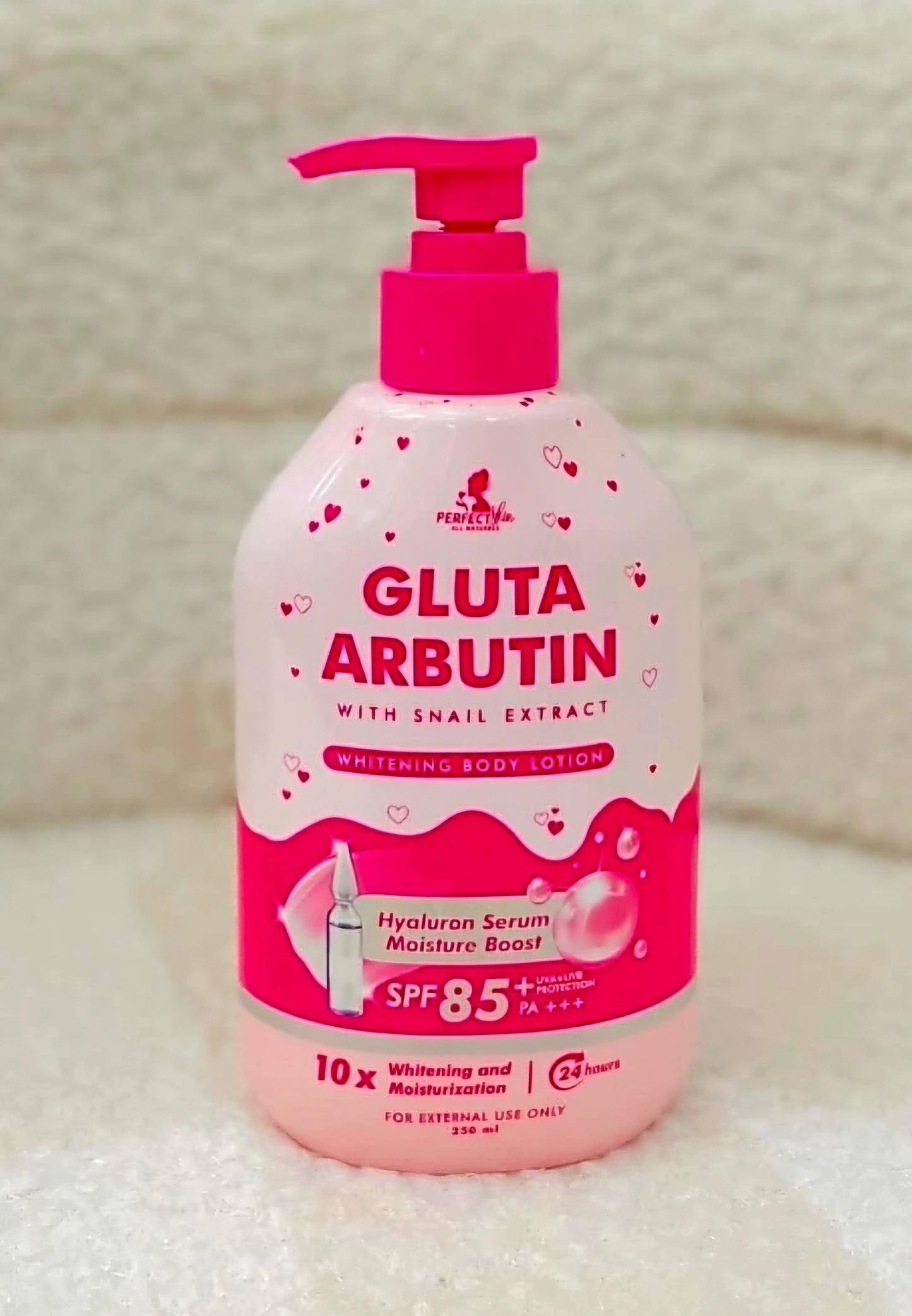 Perfect Skin GLUTA ARBUTIN with SNAIL EXTRACT Whitening Body Lotion SPF85 UVA/UVB PA+++ 250ml