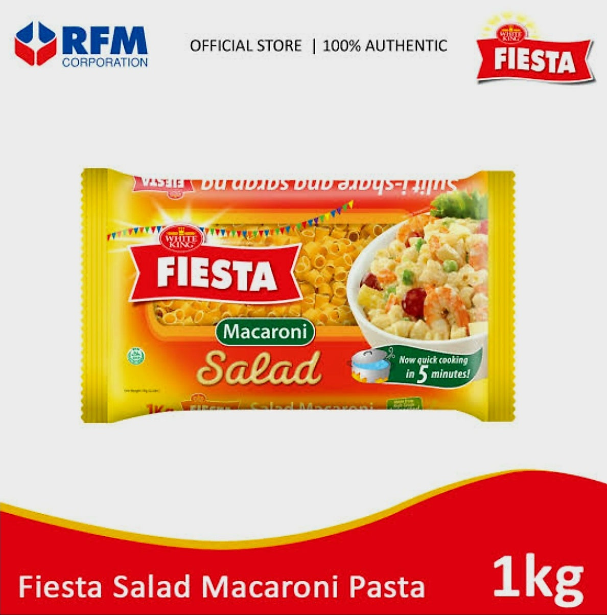 ‼️CLEARANCE‼️White King Fiesta MACARONI SALAD 1kg BBD: 28.JUNE.2026