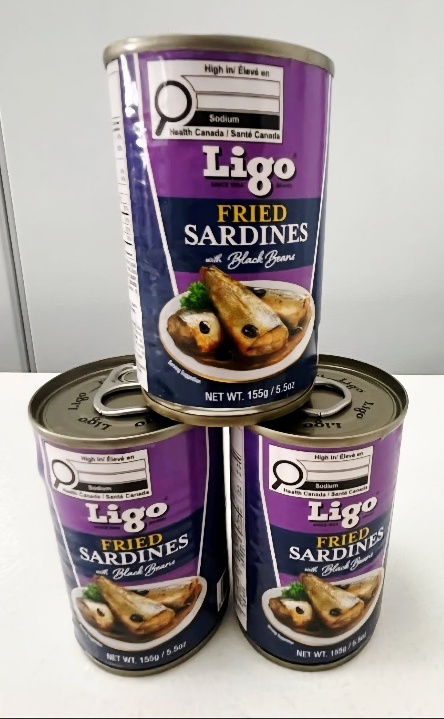 LIGO Fried Sardines with Black Beans 155g