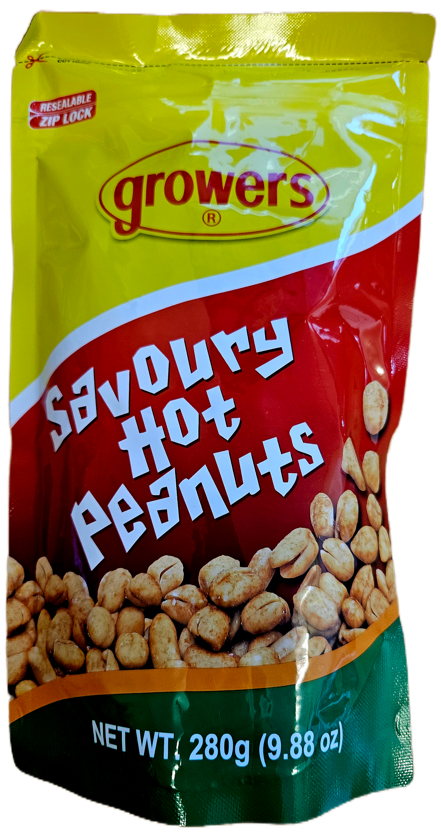 GROWERS SAVOURY HOT PEANUTS 280G (LARGE)