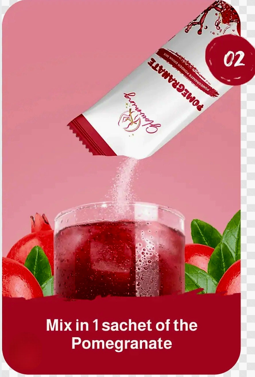 Glowming POMEGRANATE Glutathione & Collagen Drink 20g×10sachets