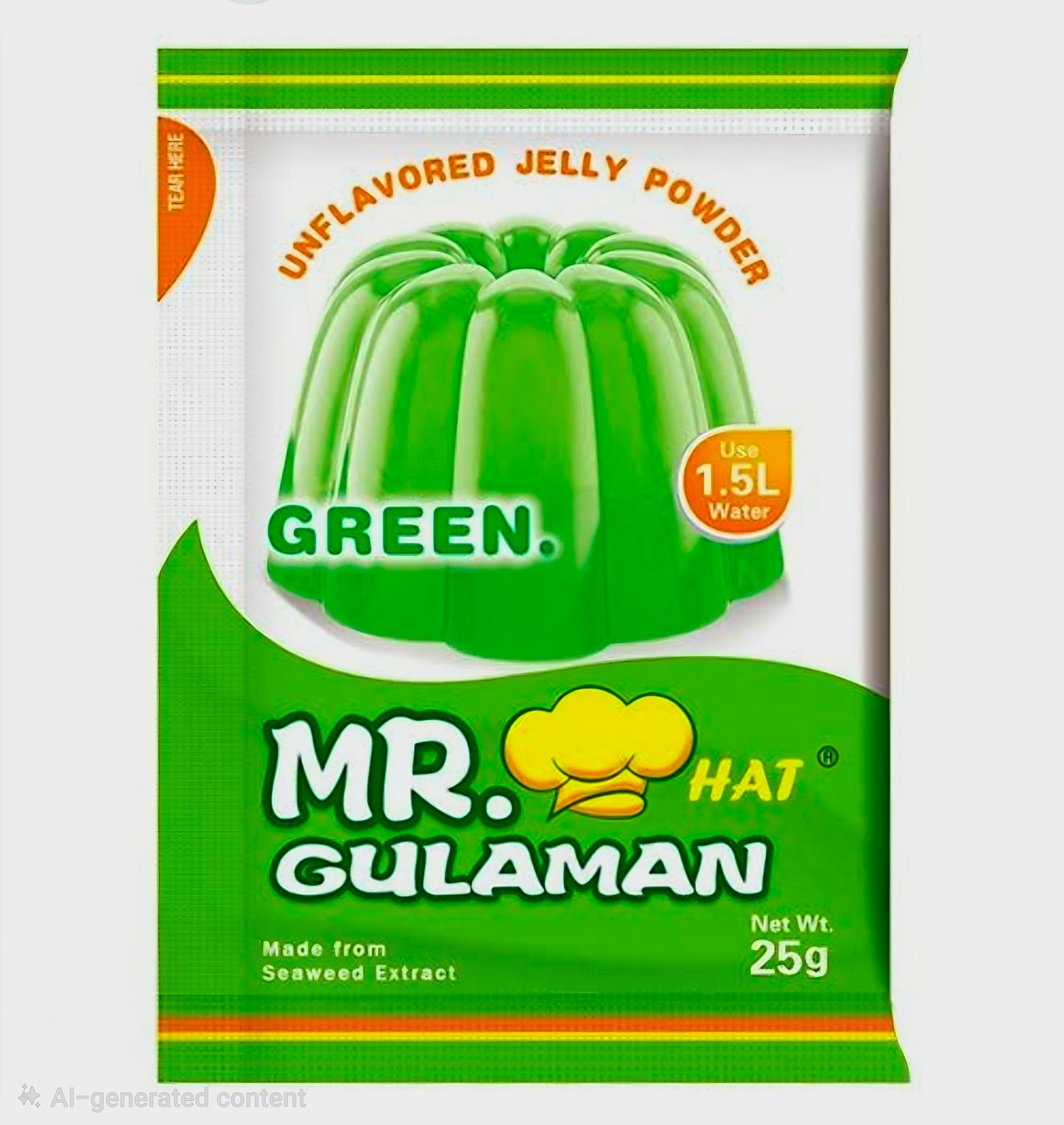 MR HAT UNFLAVORED GREEN GULAMAN 25G×10 BOX