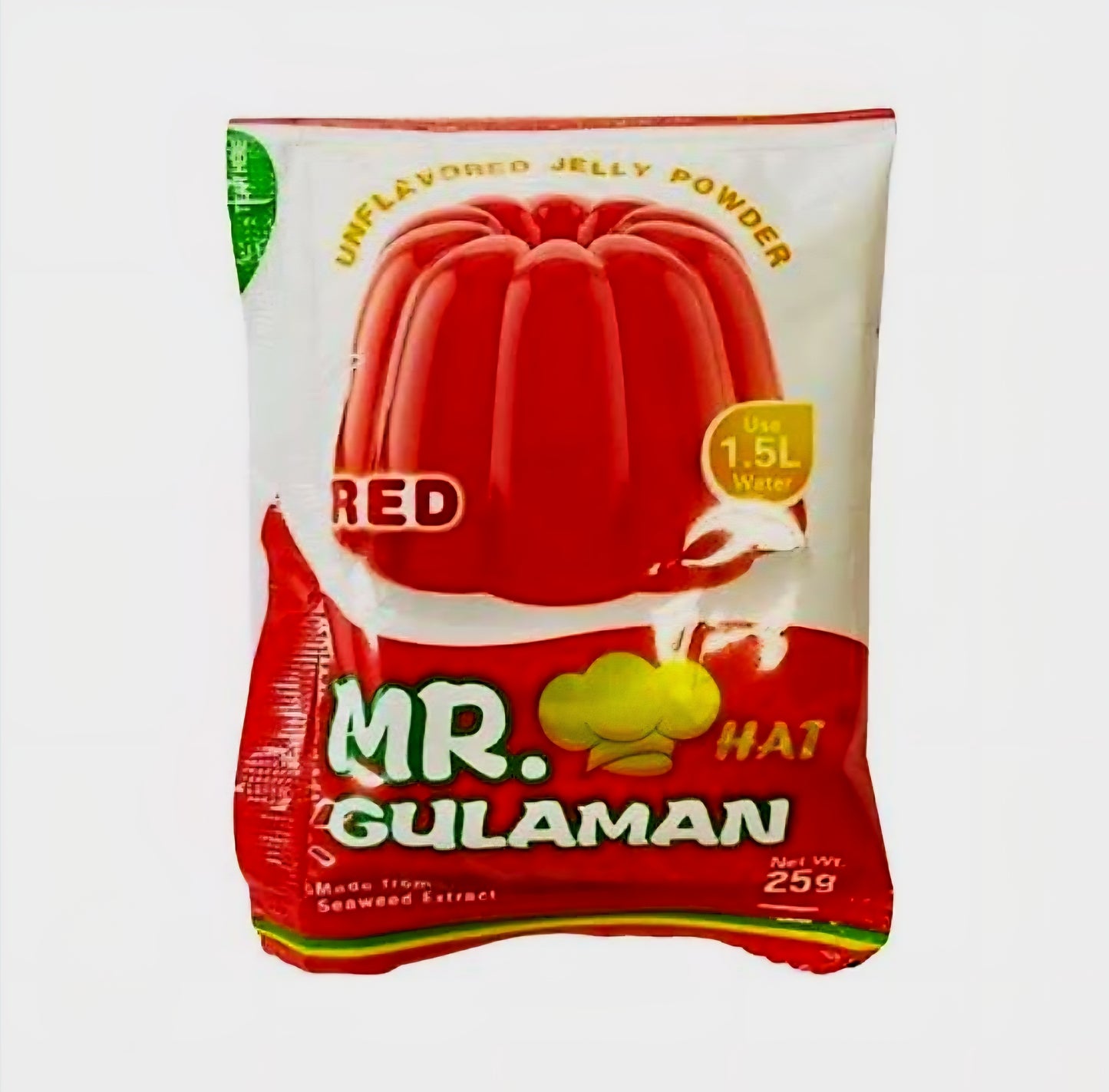 Mr. Hat Gulaman UNFLAVORED RED 25g×10sachets (BOX)