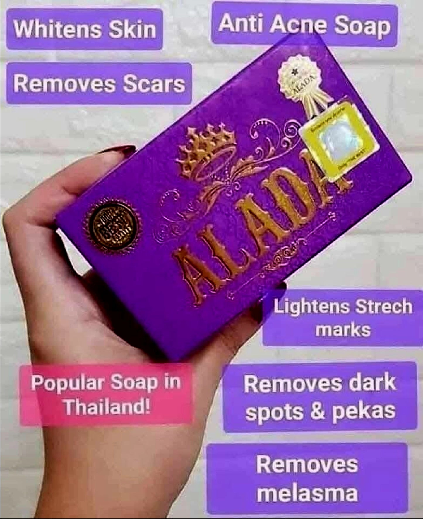 ALADA Whitening Soap 160g AUTHENTIC THAILAND