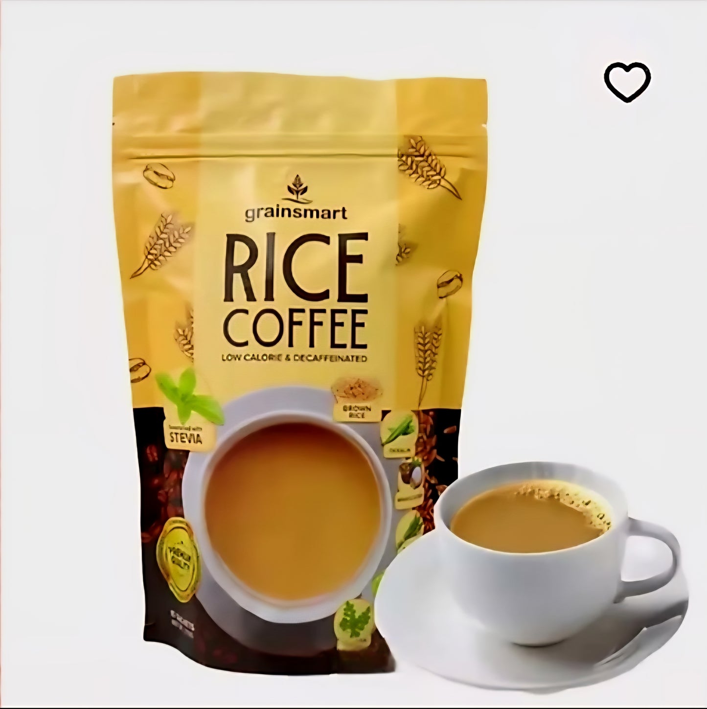 Grainsmart NO-SUGAR BROWN RICE COFFEE Mix (Low-Calorie, Decaffenated, Non-Acidic) 21g×10sachets