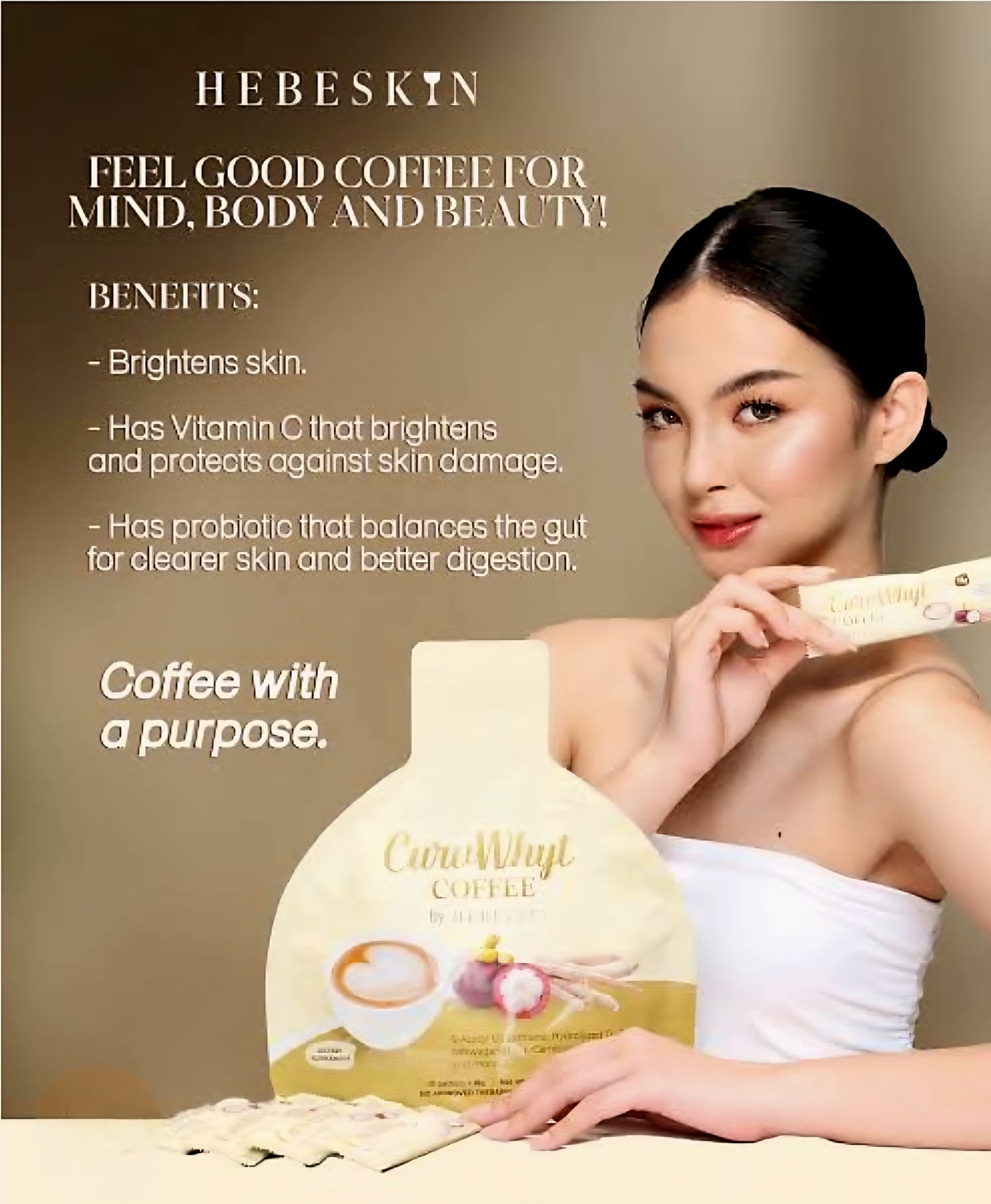 CURVWHYT Slimming Coffee by HEBESKIN 18g x 10 sachets