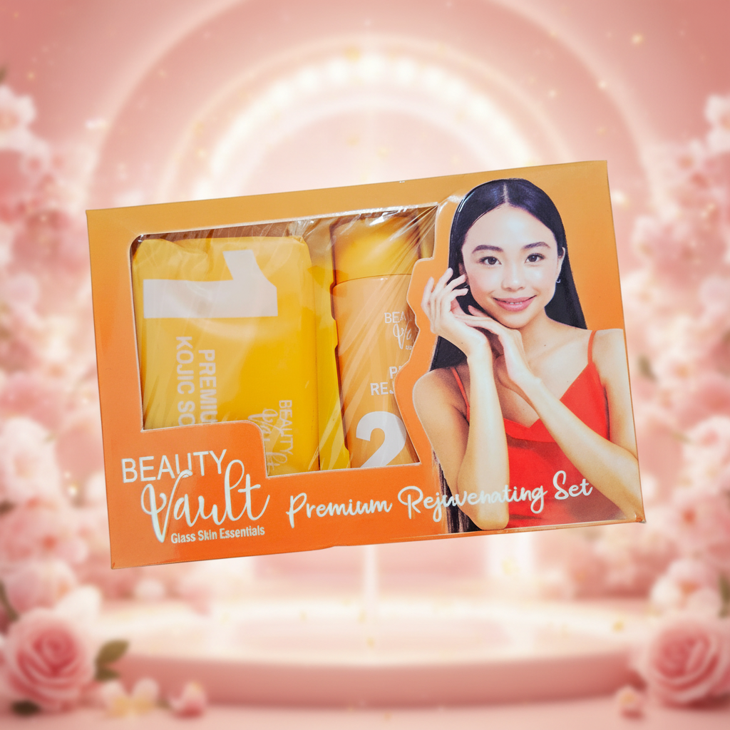 BEAUTY VAULT GLASS SKIN ESSENTIALS PREMIUM REJUVENATING SET