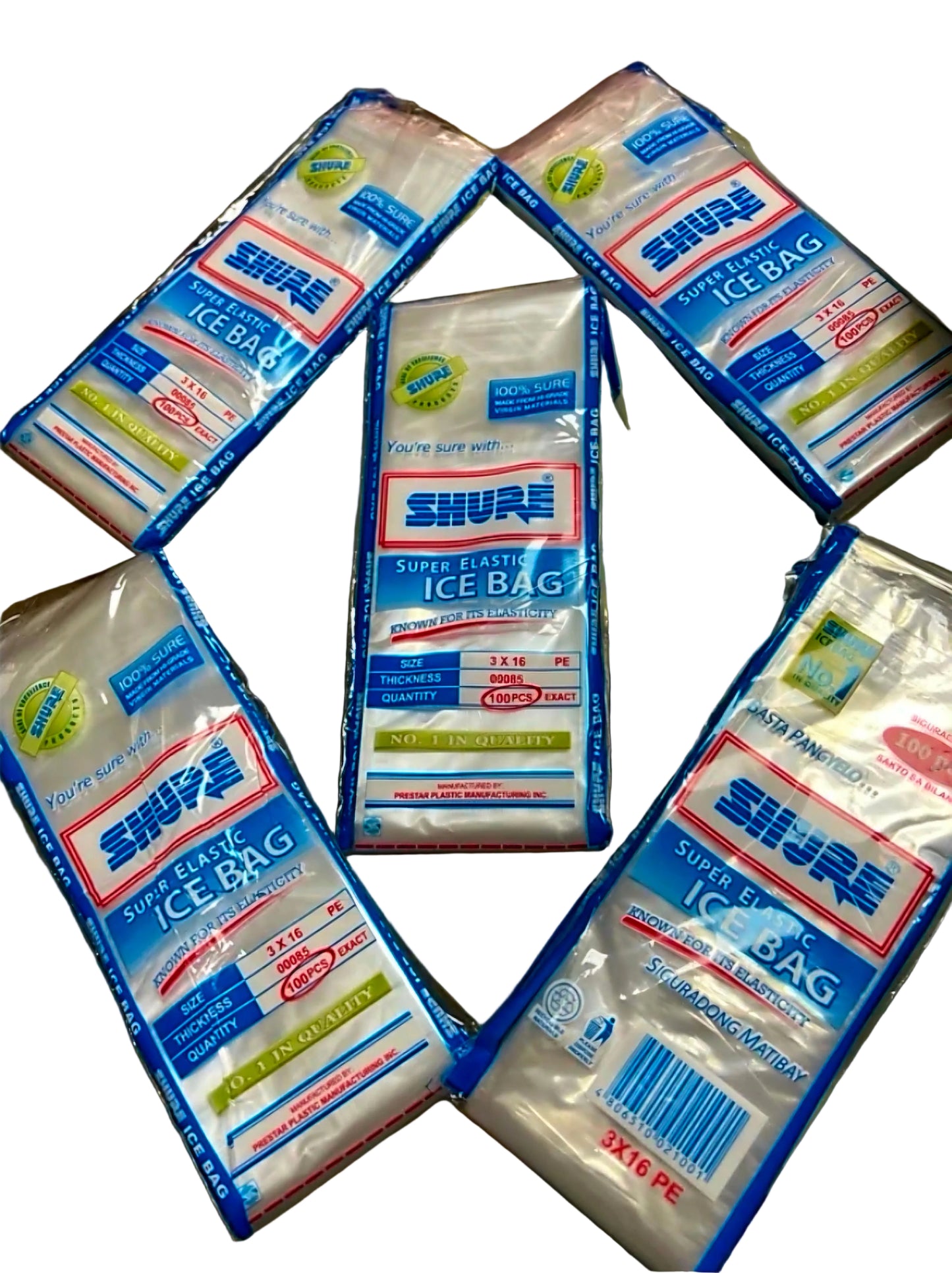 SHURE Ice Bag 3"x16" 100-sheets Pack (LONG)