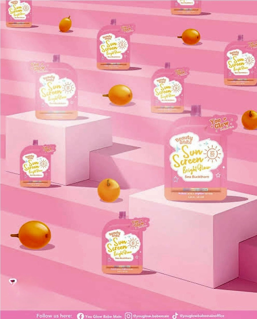 You Glow Babe Beauty White Sunscreen Bright Glow SPF50 PA+++ TWINPACK 25g×2