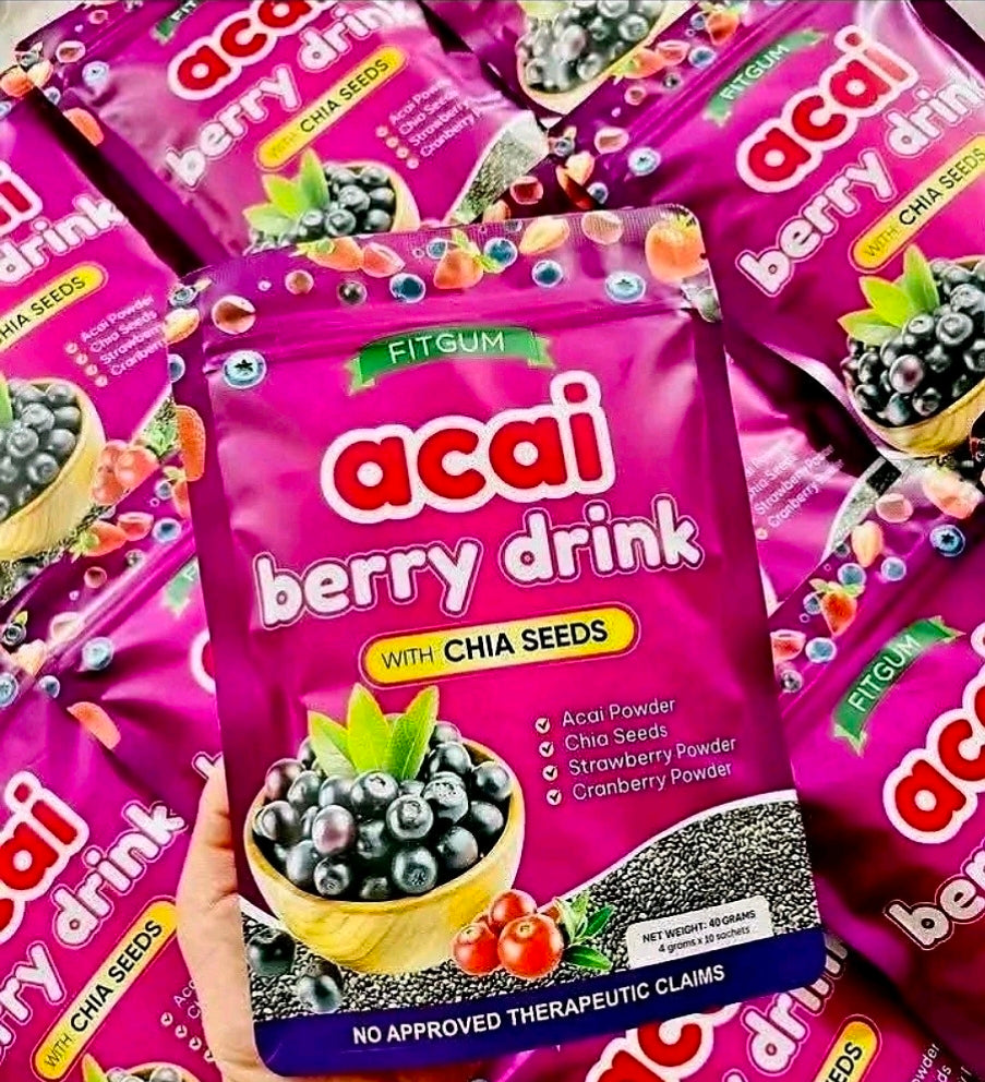 FITGUM ACAI BERRY DRINK WITH CHIA 40G