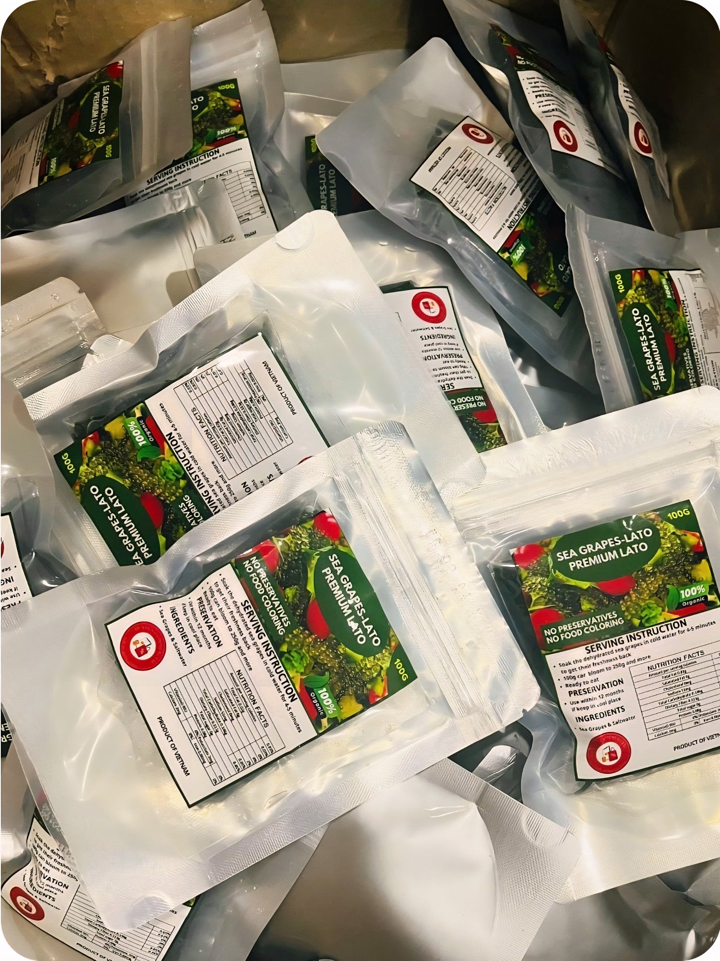 Premium Organic SEAGRAPES (LATO) 100g