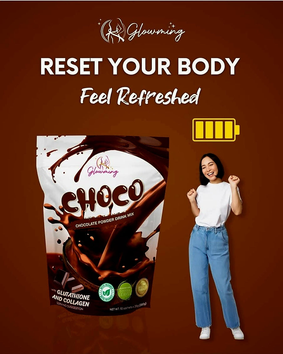 Glowming CHOCO Collagen Glutathione Drink 20g×10sachets