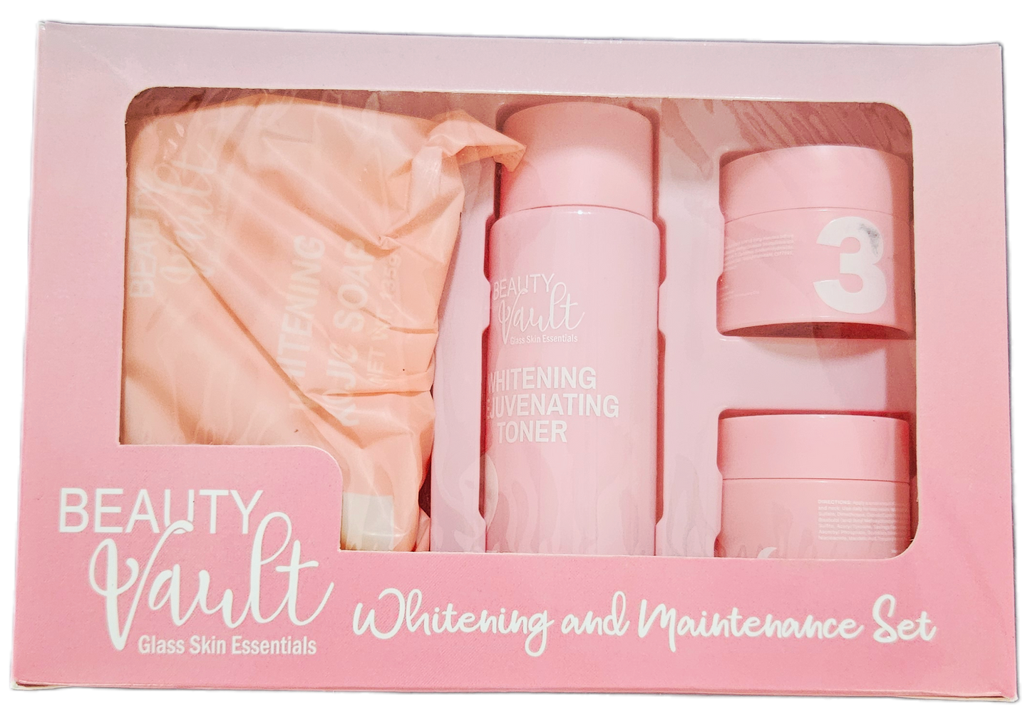 BEAUTY VAULT GLASS SKIN ESSENTIALS WHITENING AND MAINTENANCE SET