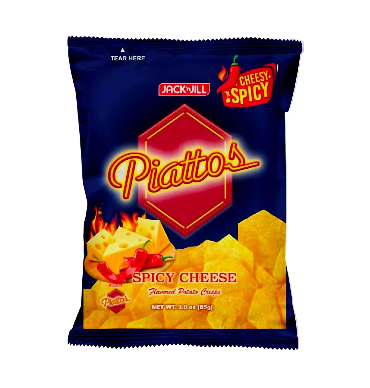 JACK&JILL PIATTOS SPICY CHEESE CHIPS 85g (16/04/27)