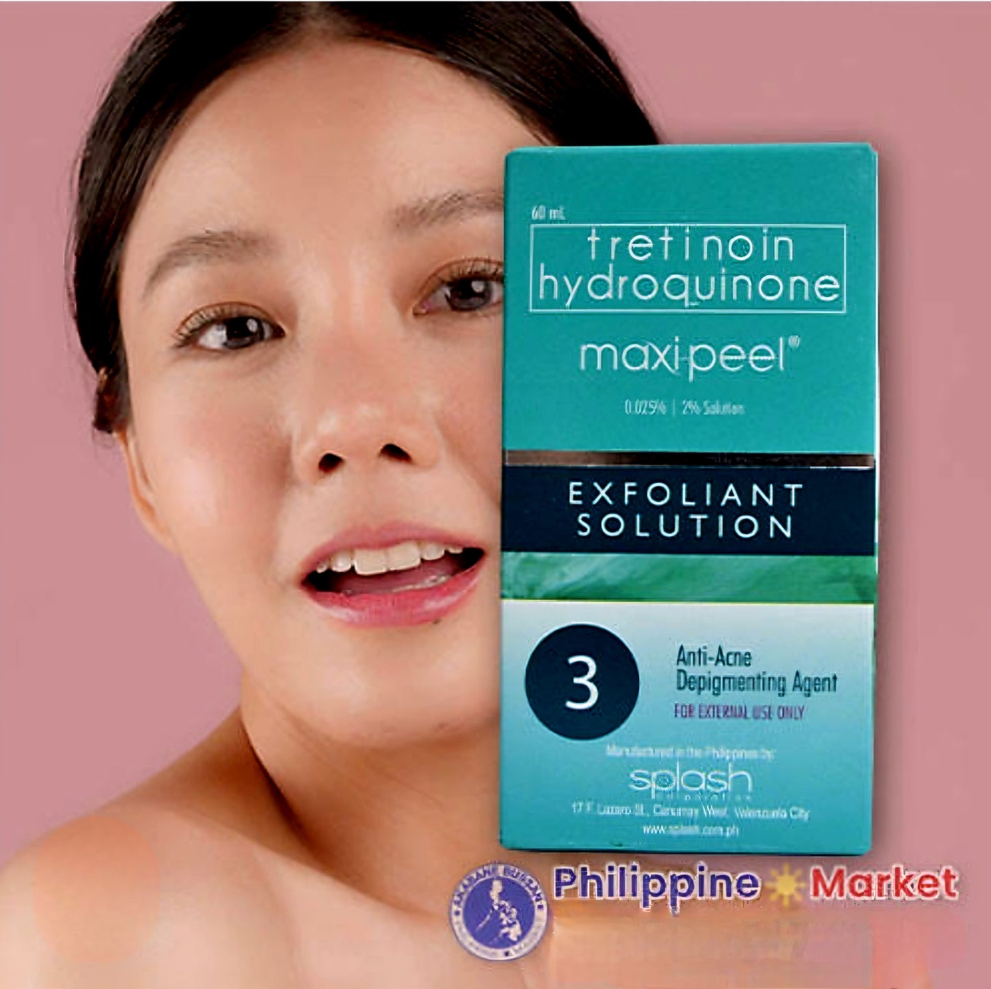 MAXIPEEL Exfoliant Solution NO.3 60ml with FREE 15g Sunscreen Protection