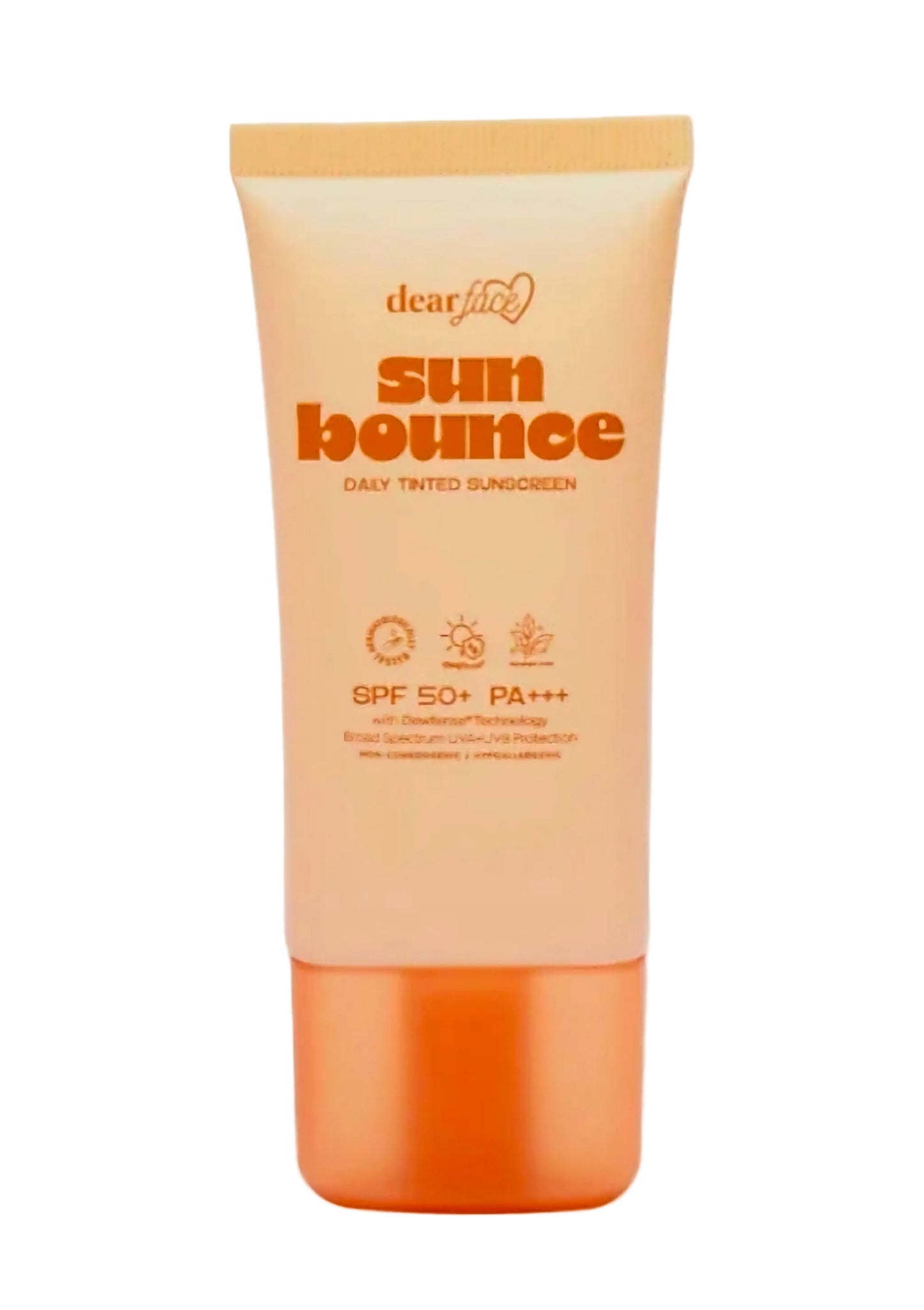 DearFace SUN BOUNCE Daily Tinted Suncreen 50ml TUBE SPF50 PA+++ UVA/UVB Protection