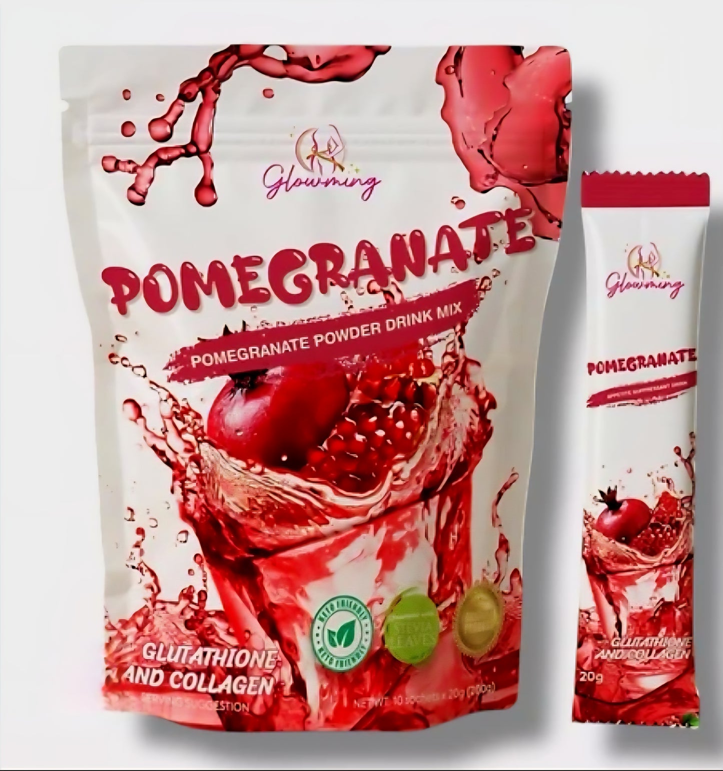 Glowming POMEGRANATE Glutathione & Collagen Drink 20g×10sachets