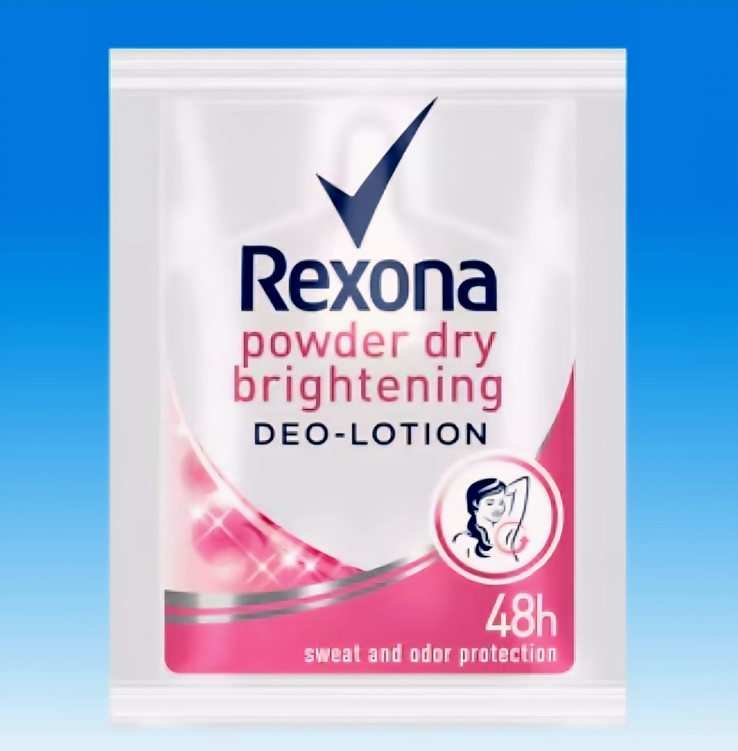REXONA Women POWDER DRY + BRIGHTENING DEO-LOTION 3ml×12sachets Hanger (TRAVEL SIZE)