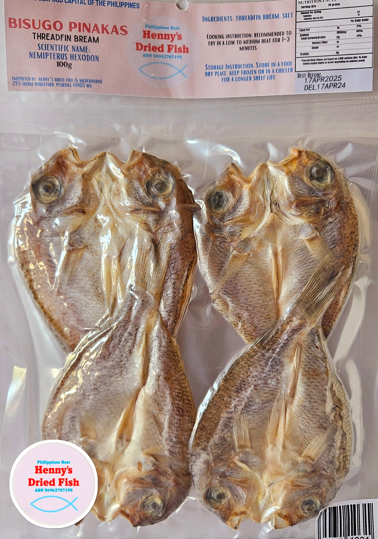 Bisugo Pinakas 100g (NON-FROZEN)