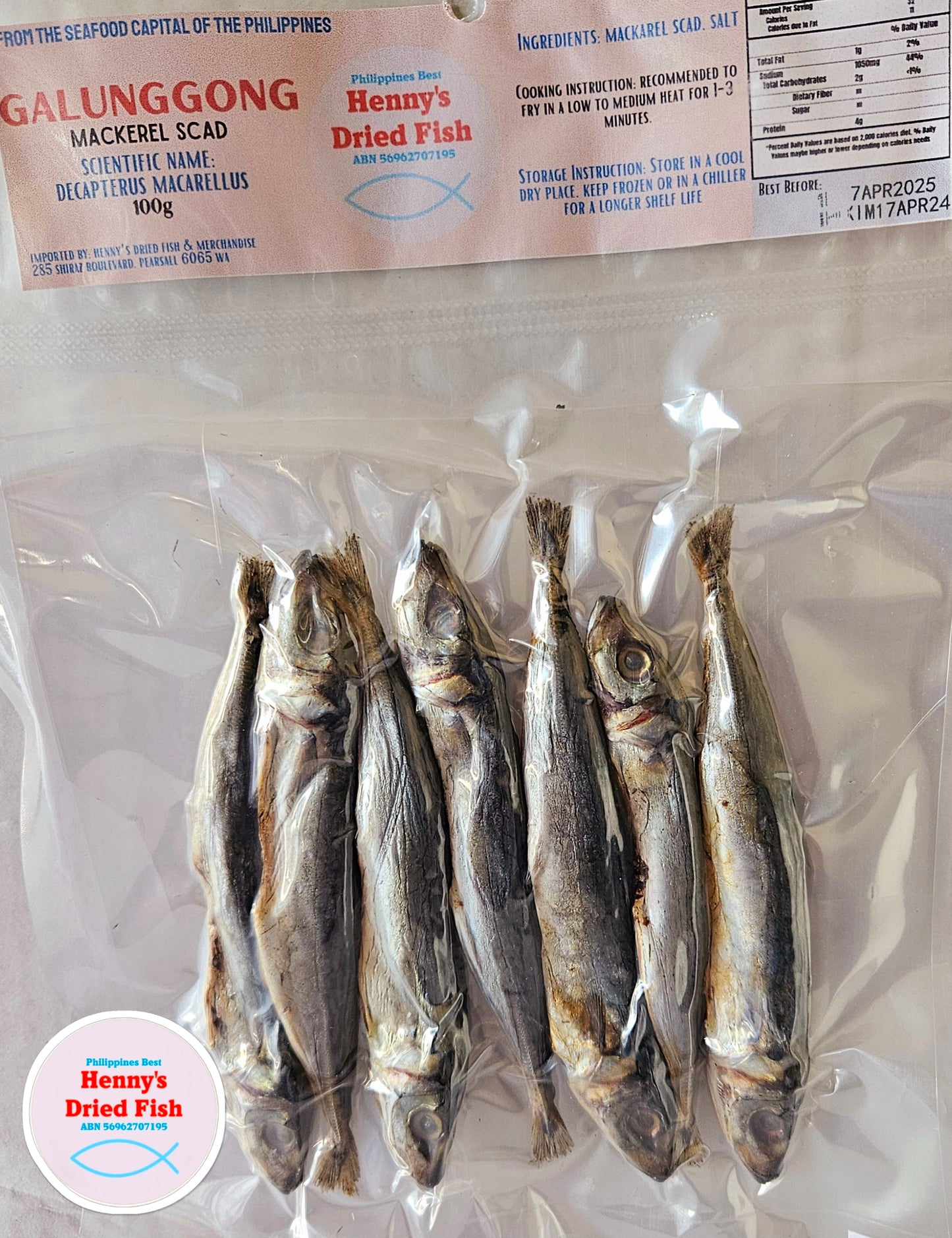 Galunggong Buo 100g (NON-FROZEN)