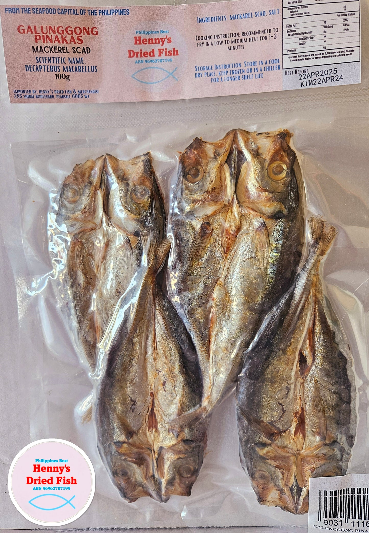 Galunggong Pinakas 100g (NON-FROZEN)