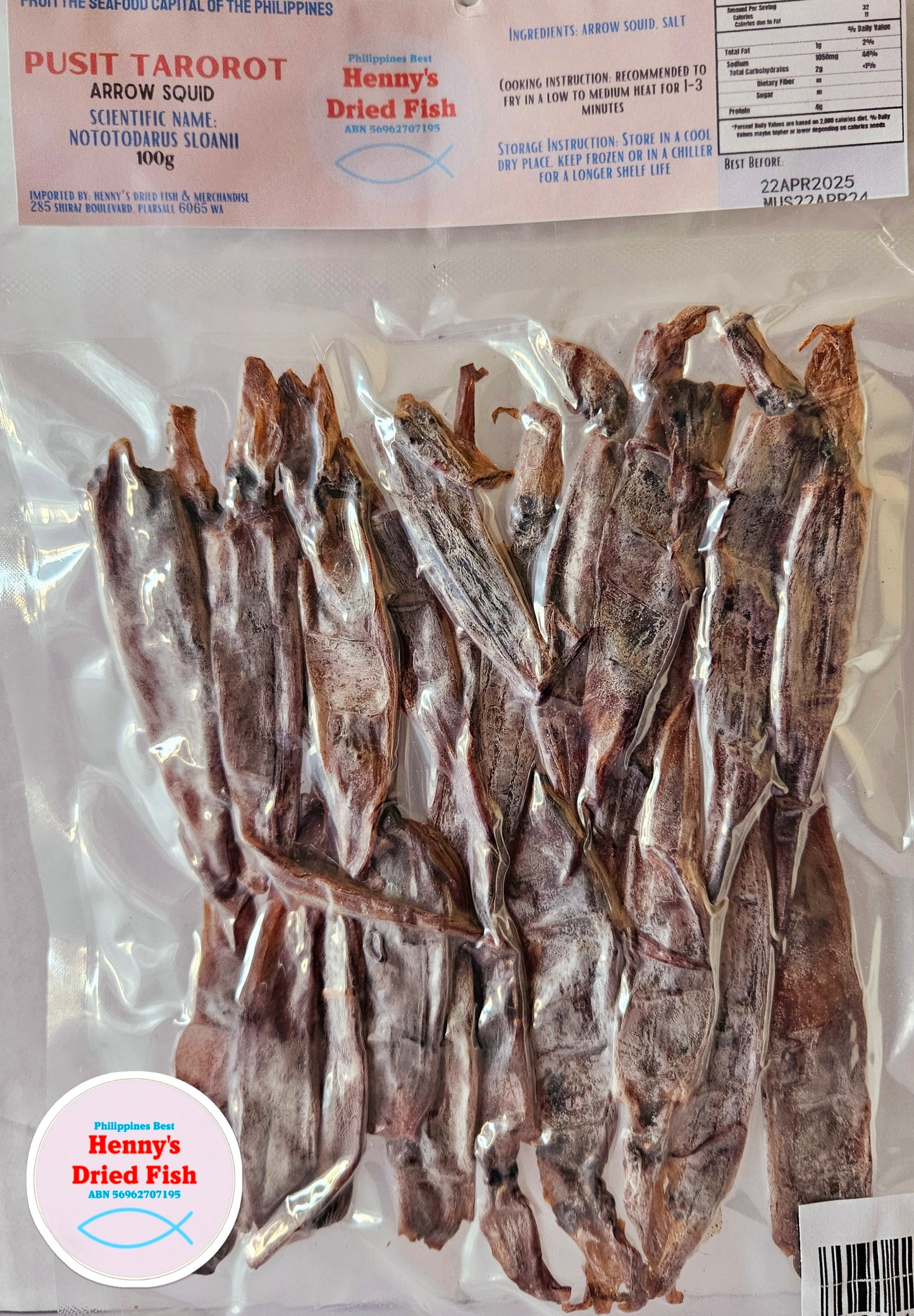 Pusit Tarorot 100g (NON-FROZEN)