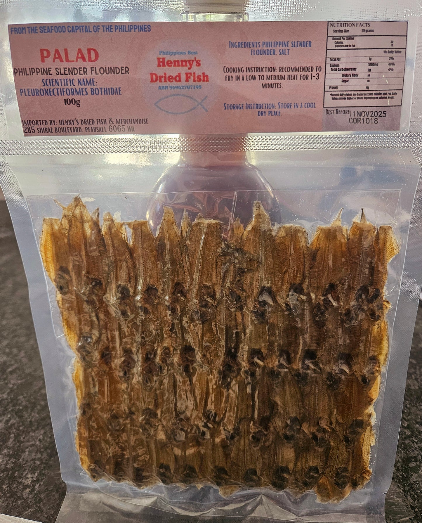 Dried PALAD (Baby Flounder) 100g