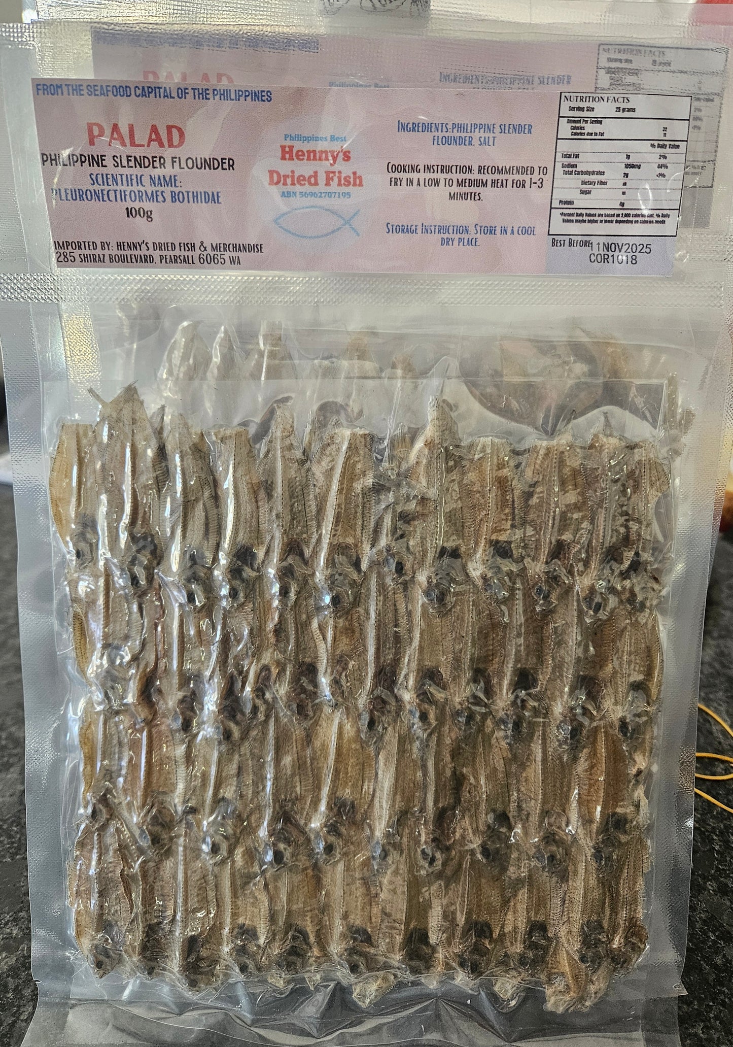 Dried PALAD (Baby Flounder) 100g