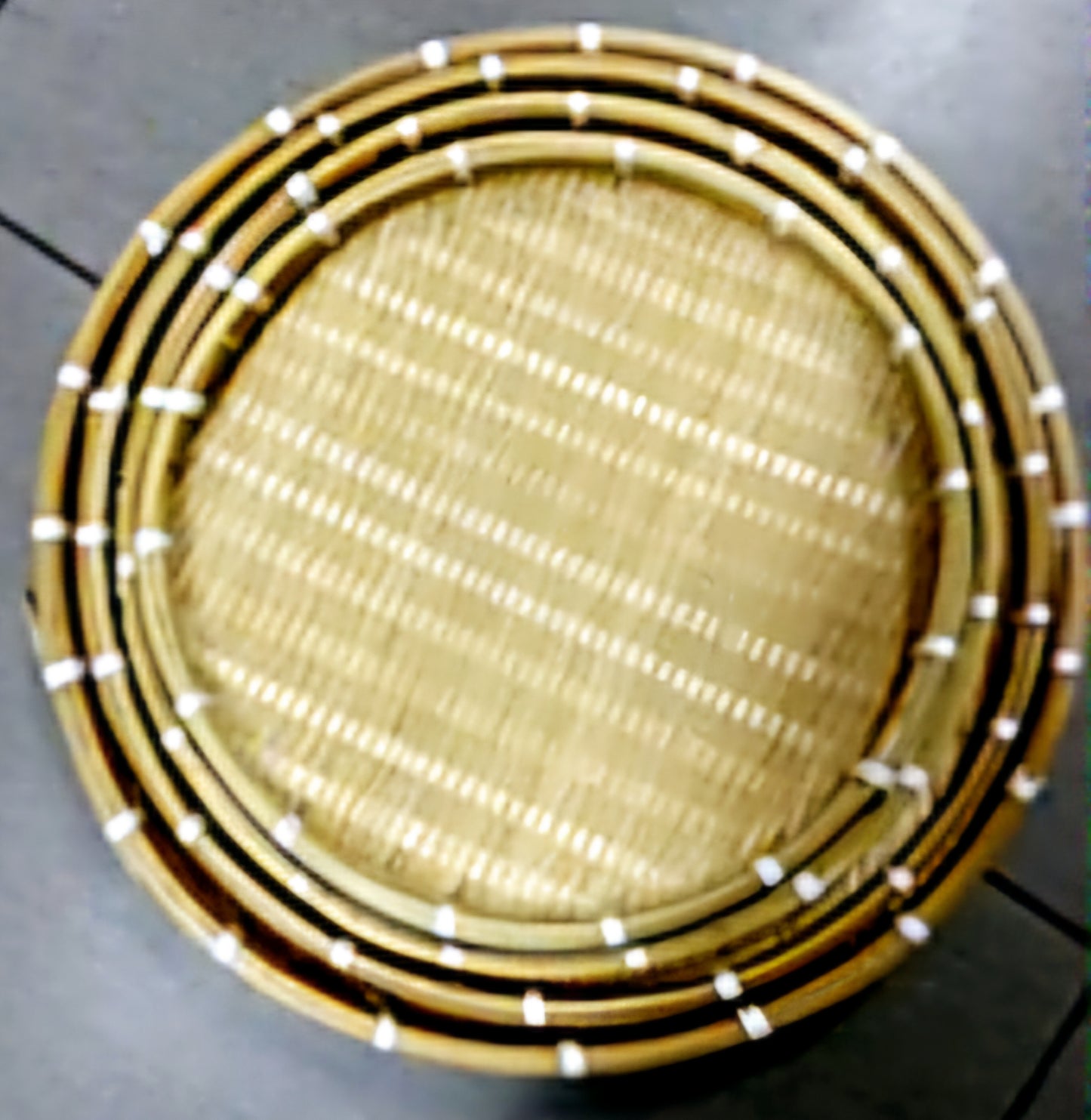 COMPLETE SET Pure Bamboo Bilao (1×Small, 1×Medium, 1×Large, 1×X-Large) ONLY AVAILABLE FOR PICK-UP or DELIVERY! No Shipping.
