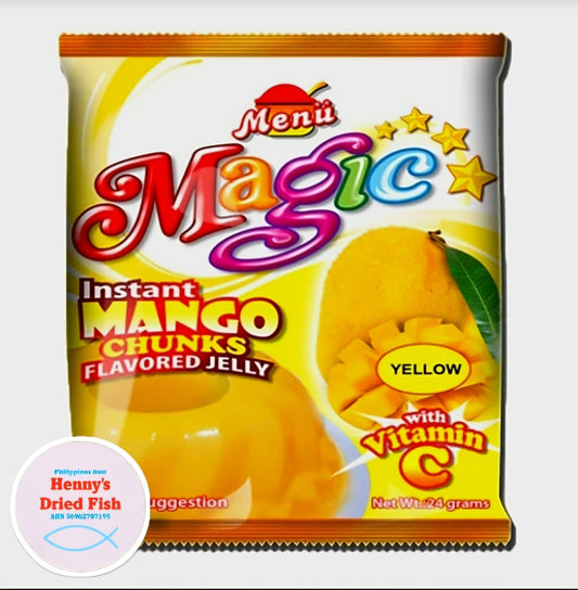 ‼️PROMO‼️Menu Magic Instant  MANGO CHUNKS  Gulaman 20g×10sachets (PER BOX) BBD: JULY2027 (DELETING LINES!)
