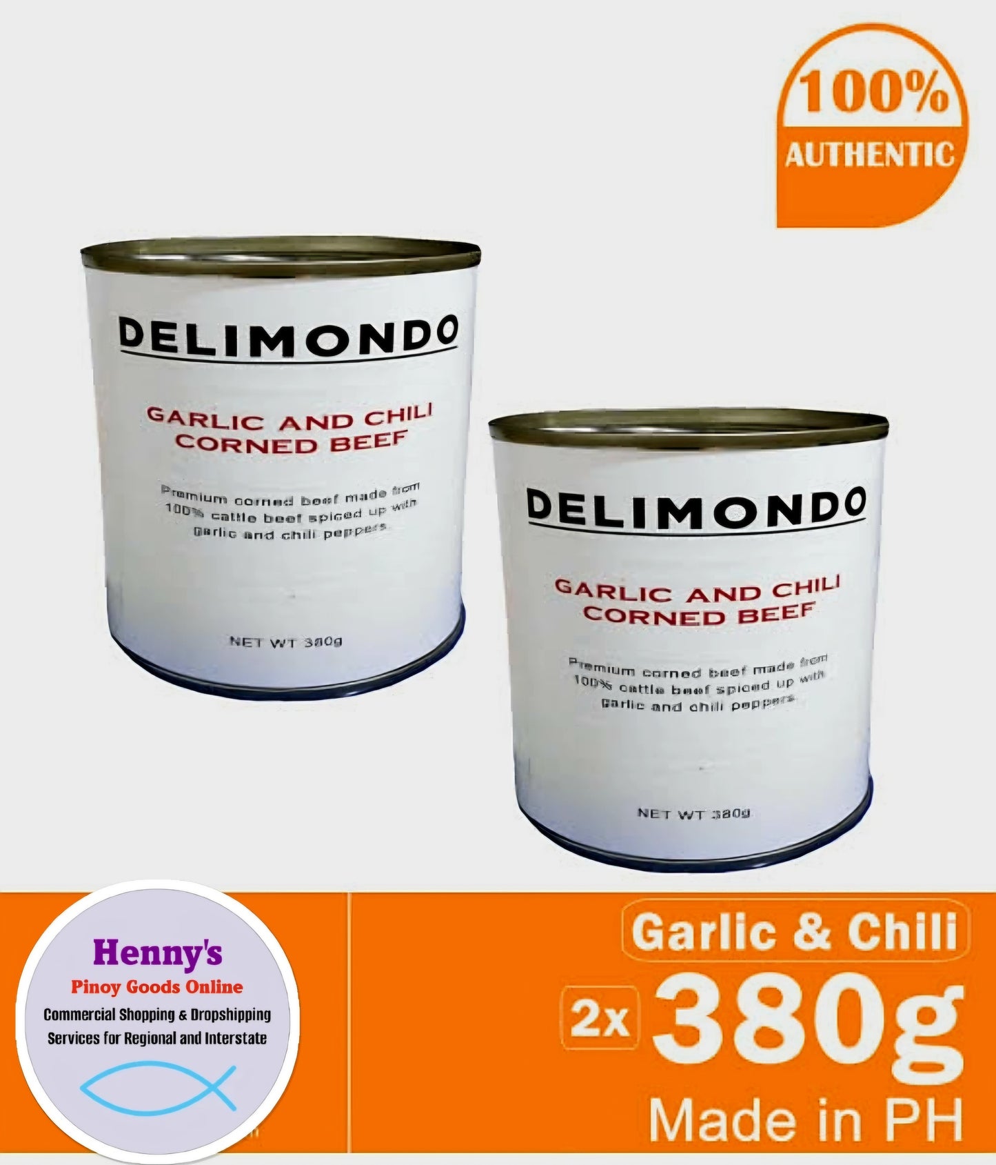 Delimondo Chili & Garlic Corned Beef 380g