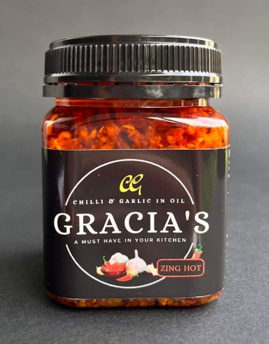 ‼️SALE‼️GRACIA'S Crunchy Chilli Garlic 200g ZING HOT (Milder) BBD: 01JUNE2025 (SHORTDATED!)