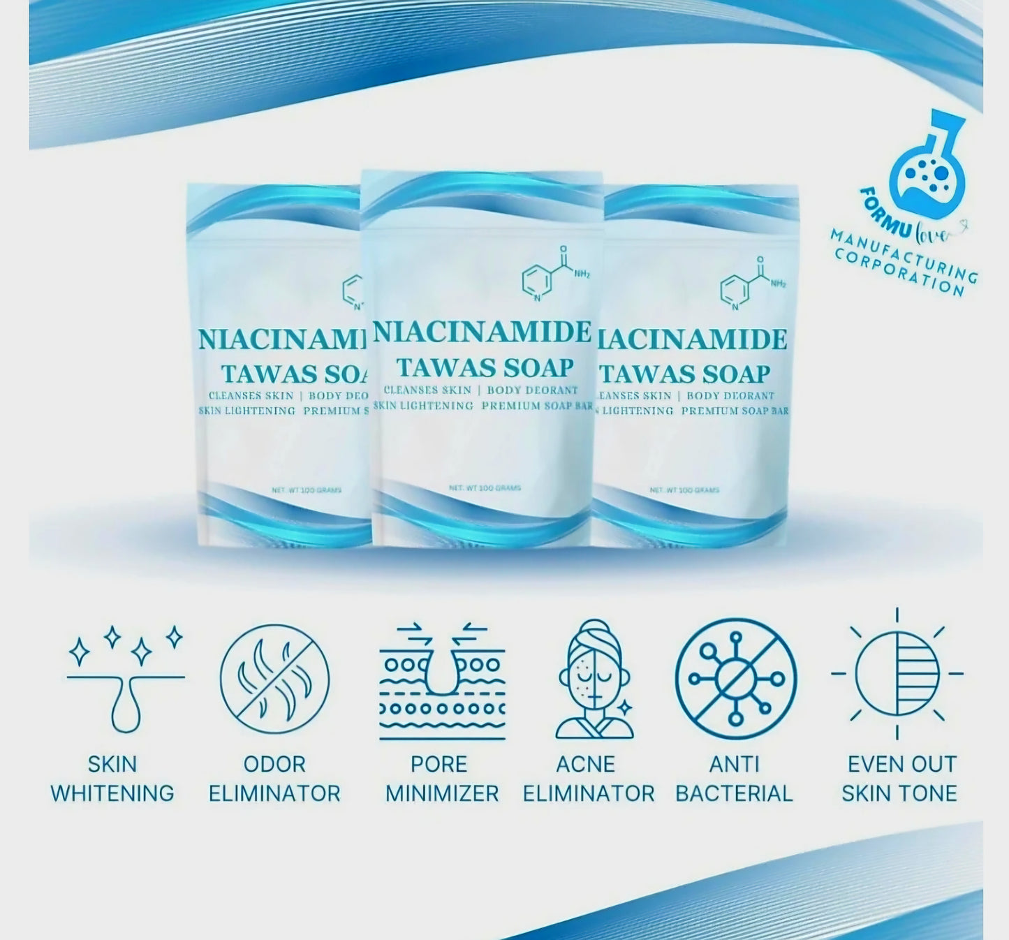 Niacinamide TAWAS SOAP Deo-Whitening 100g