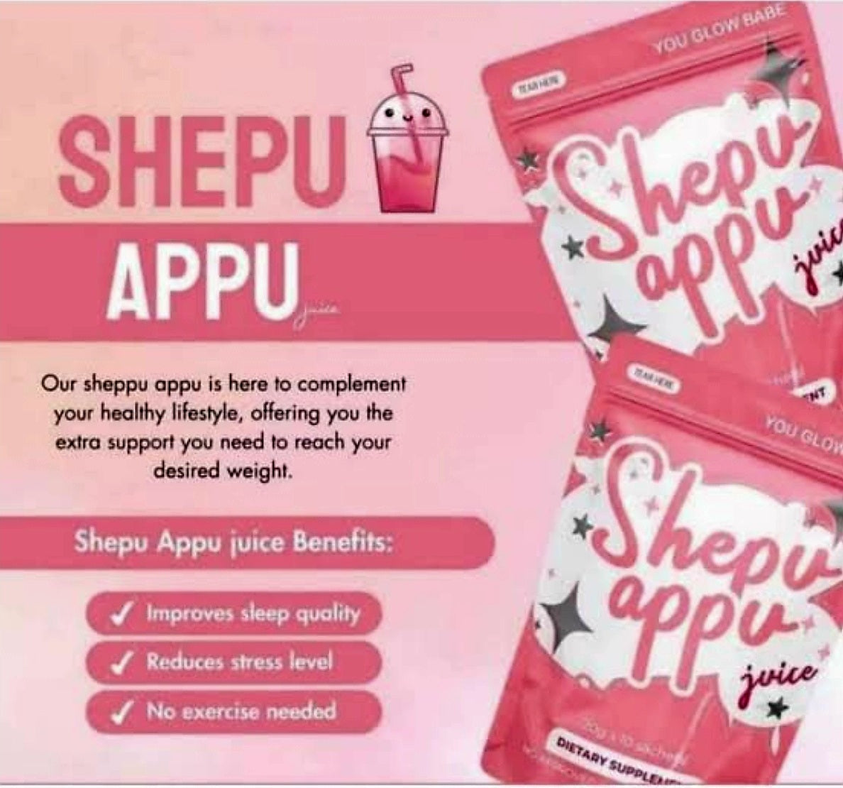 (Copy) You Glow Babe SHEPU APPU Slimming Juice 15g×10sachets