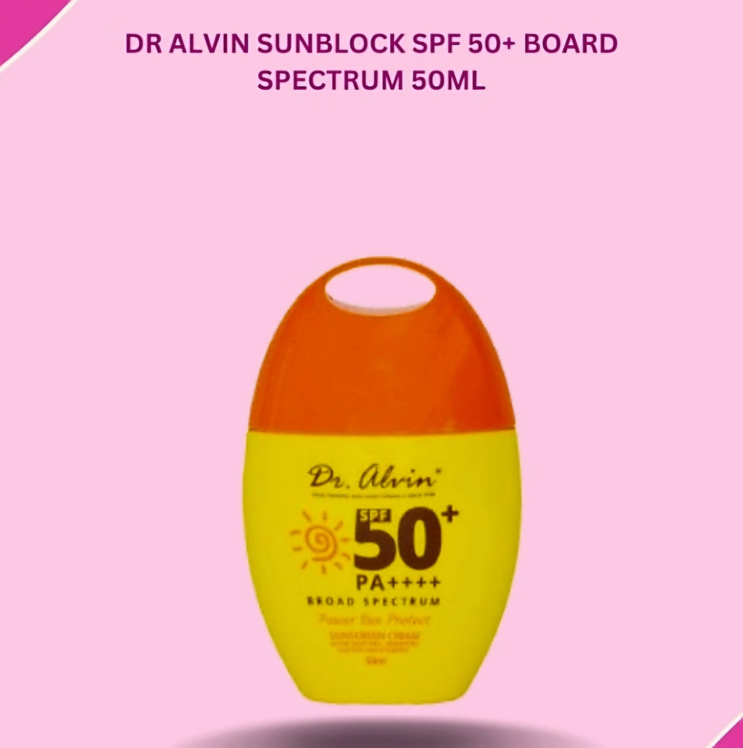 Dr. Alvin SPF50 Sunscreen Lotion 50ml with KEYRING
