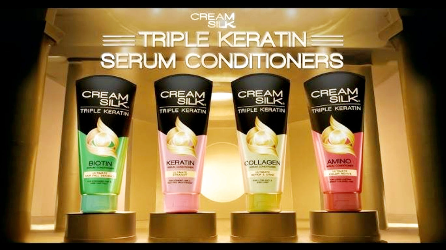 Cream Silk TRIPLE KERATIN Repair & Shine Serum Conditioner 170g