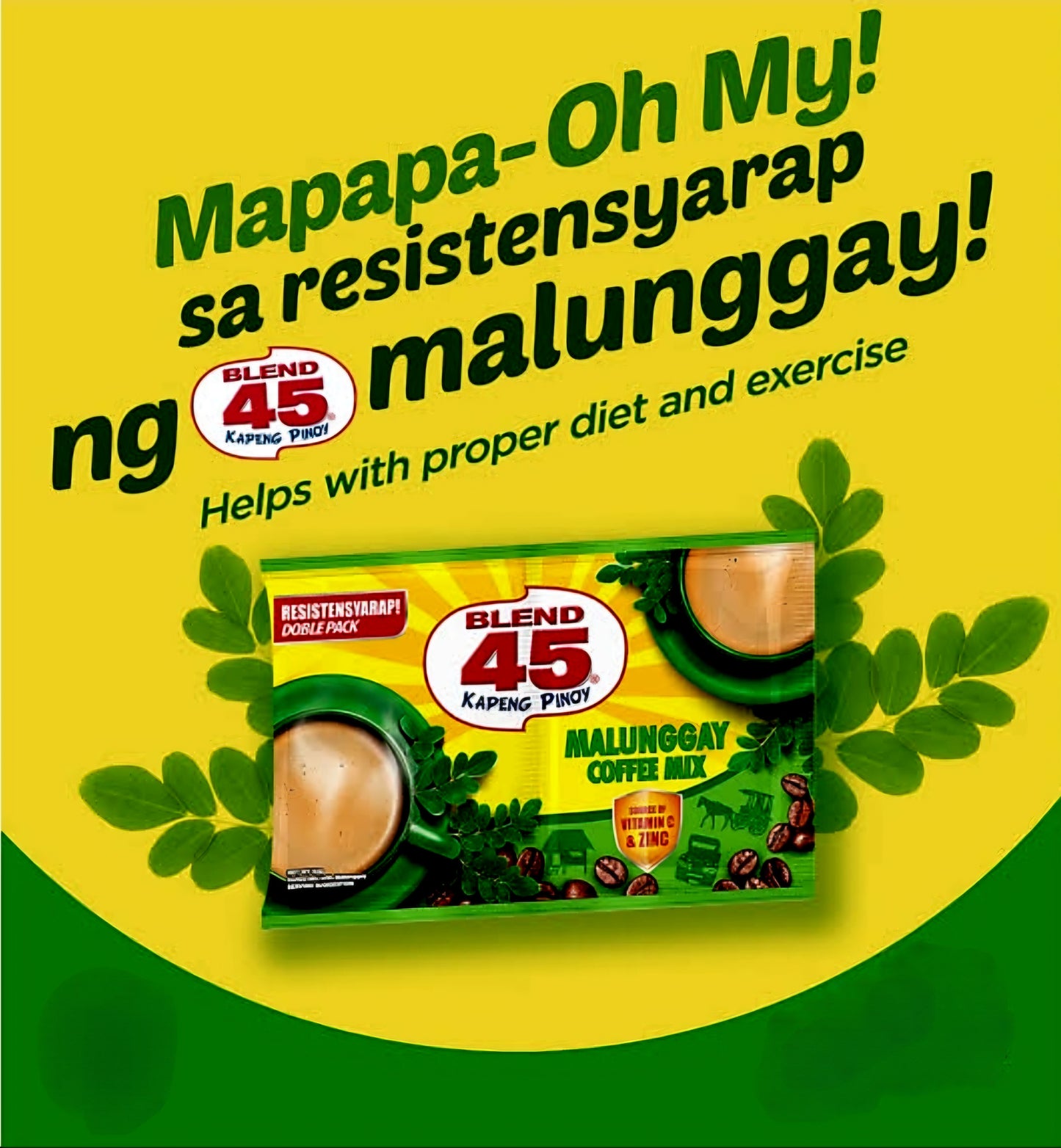 ‼️CLEARANCE‼️BLEND45 Malunggay TWINPACK Coffee Mix 52g×20sachets BBD: 08.NOV.2025