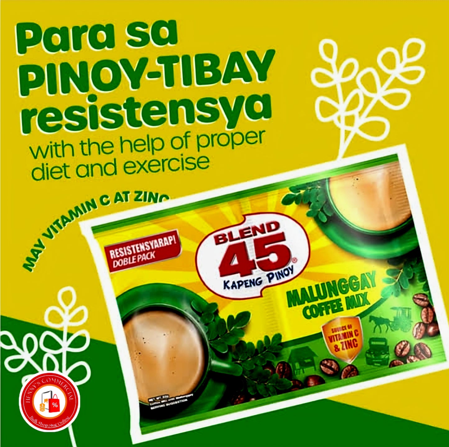 ‼️CLEARANCE‼️BLEND45 Malunggay TWINPACK Coffee Mix 52g×20sachets BBD: 08.NOV.2025