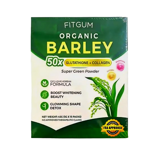 FITGUM Organic Barley 50x Glutathione + Collagen 3g×15sachets (45g)