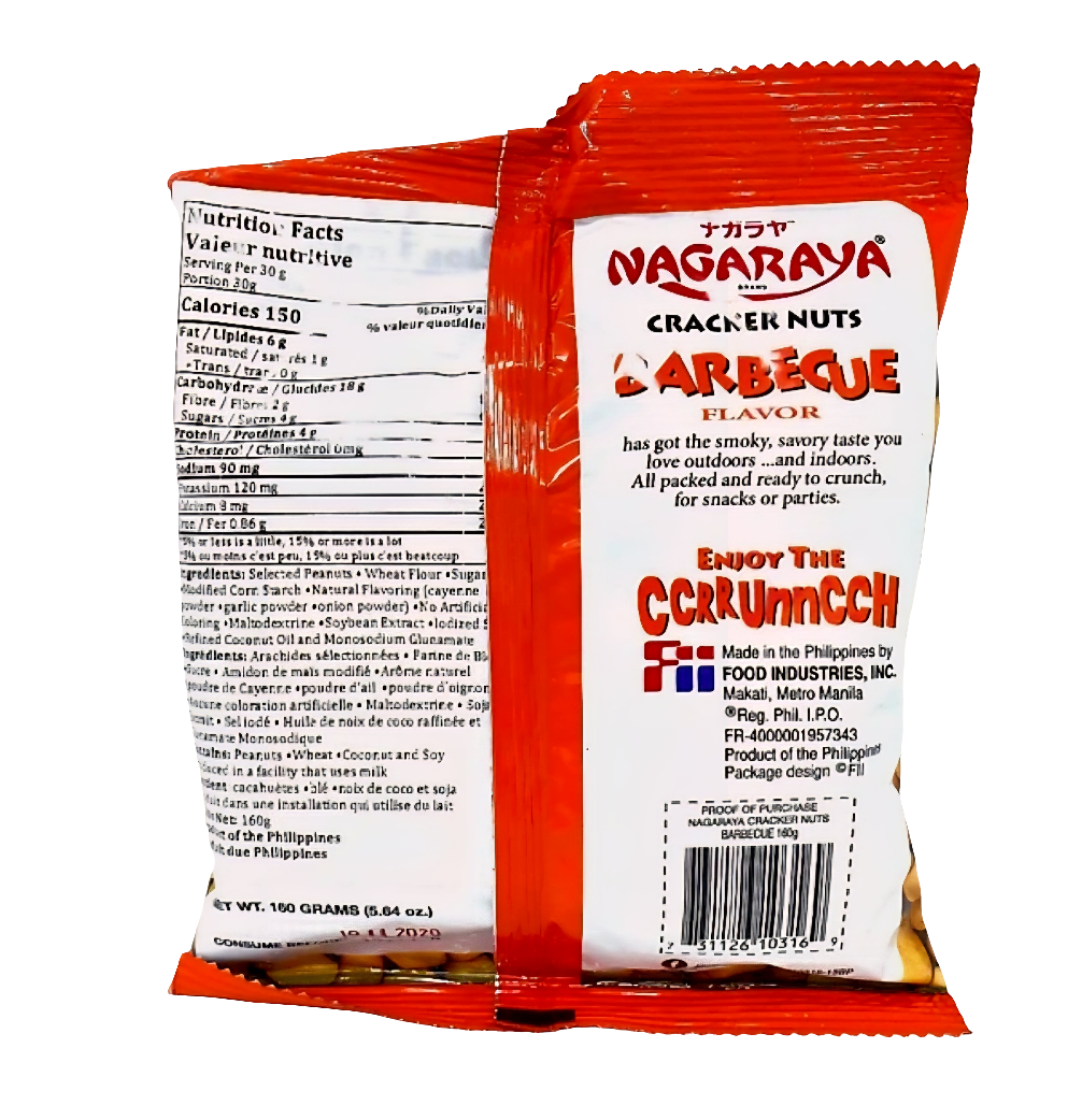 Nagaraya BARBEQUE FLAVOR Cracker Coated Peanuts 160g